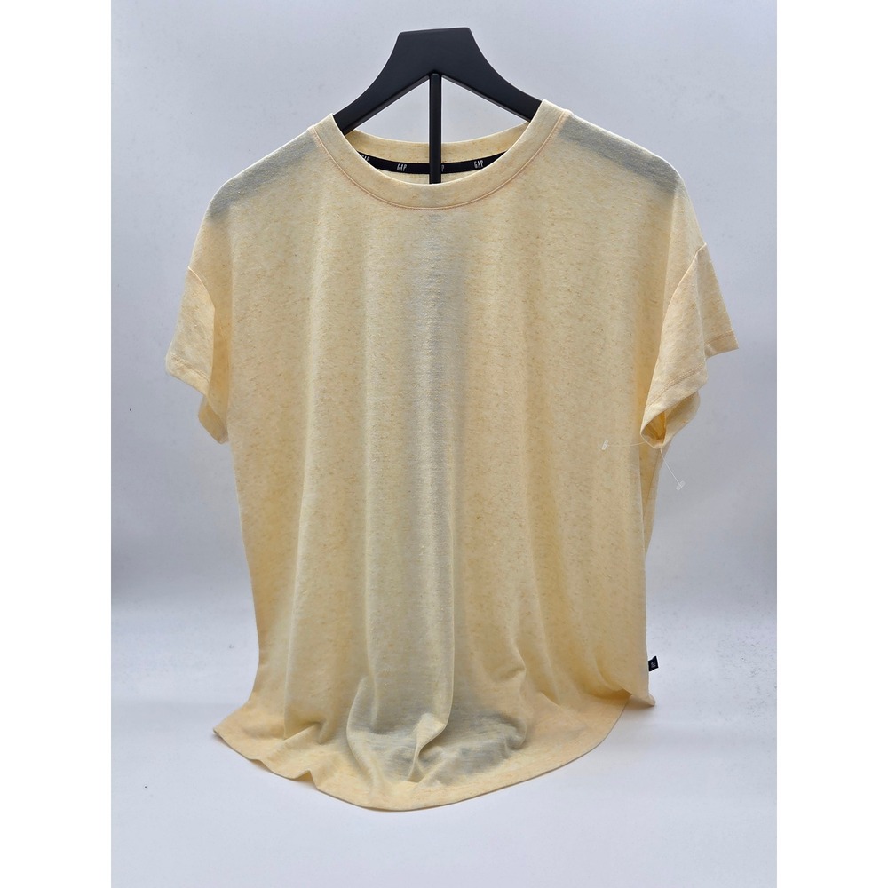 Gap Yellow Marled Short Sleeve Crew Neck T-Shirt 101-455